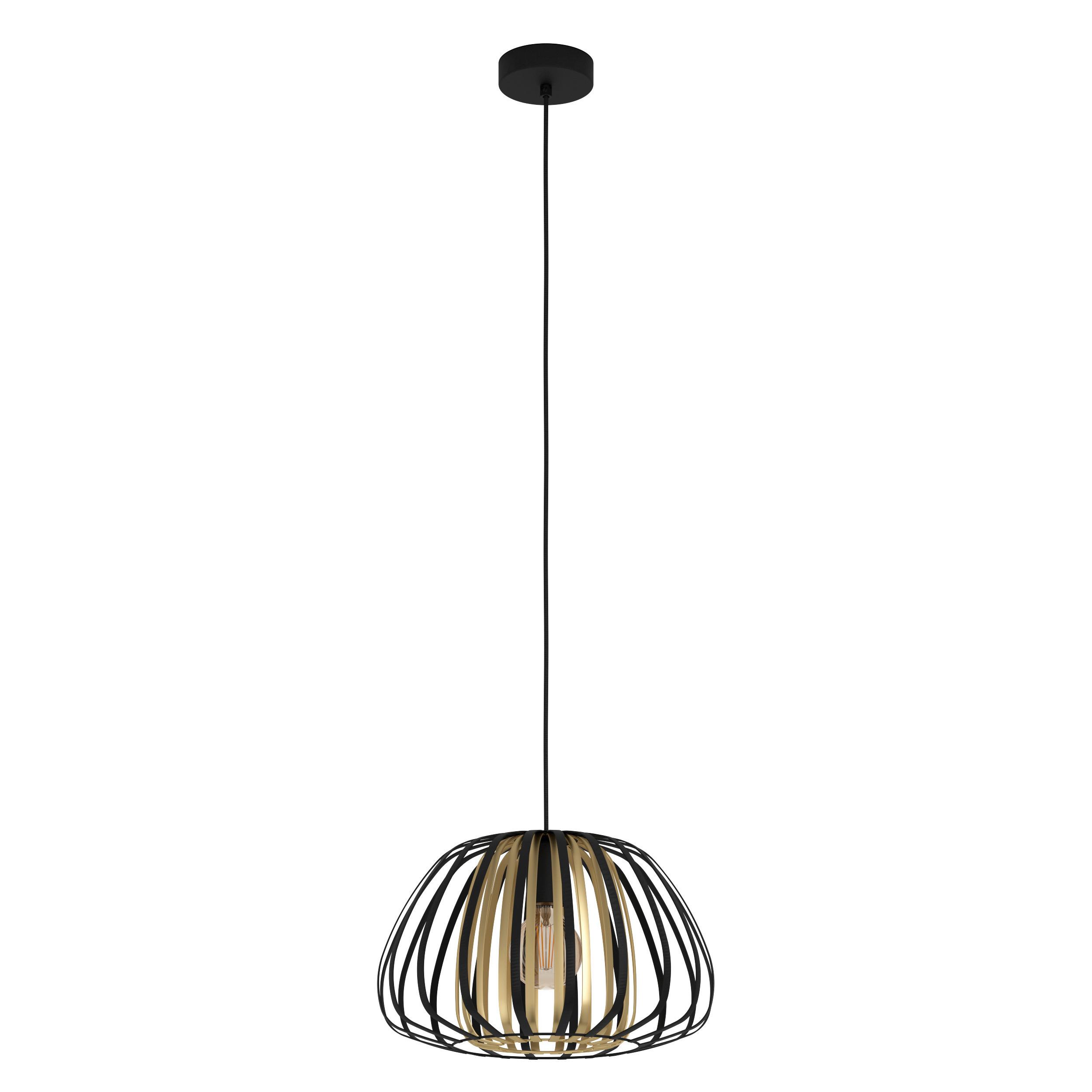 LAMPA WISZĄCA 99666* ENCINITOS - kolor mosiężny/czarny, Basics, metal (37,5/110cm) - Eglo
