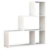 Regal Dubila M, Bela - bela, Basics, leseni material (117/123/29cm) - MID.YOU