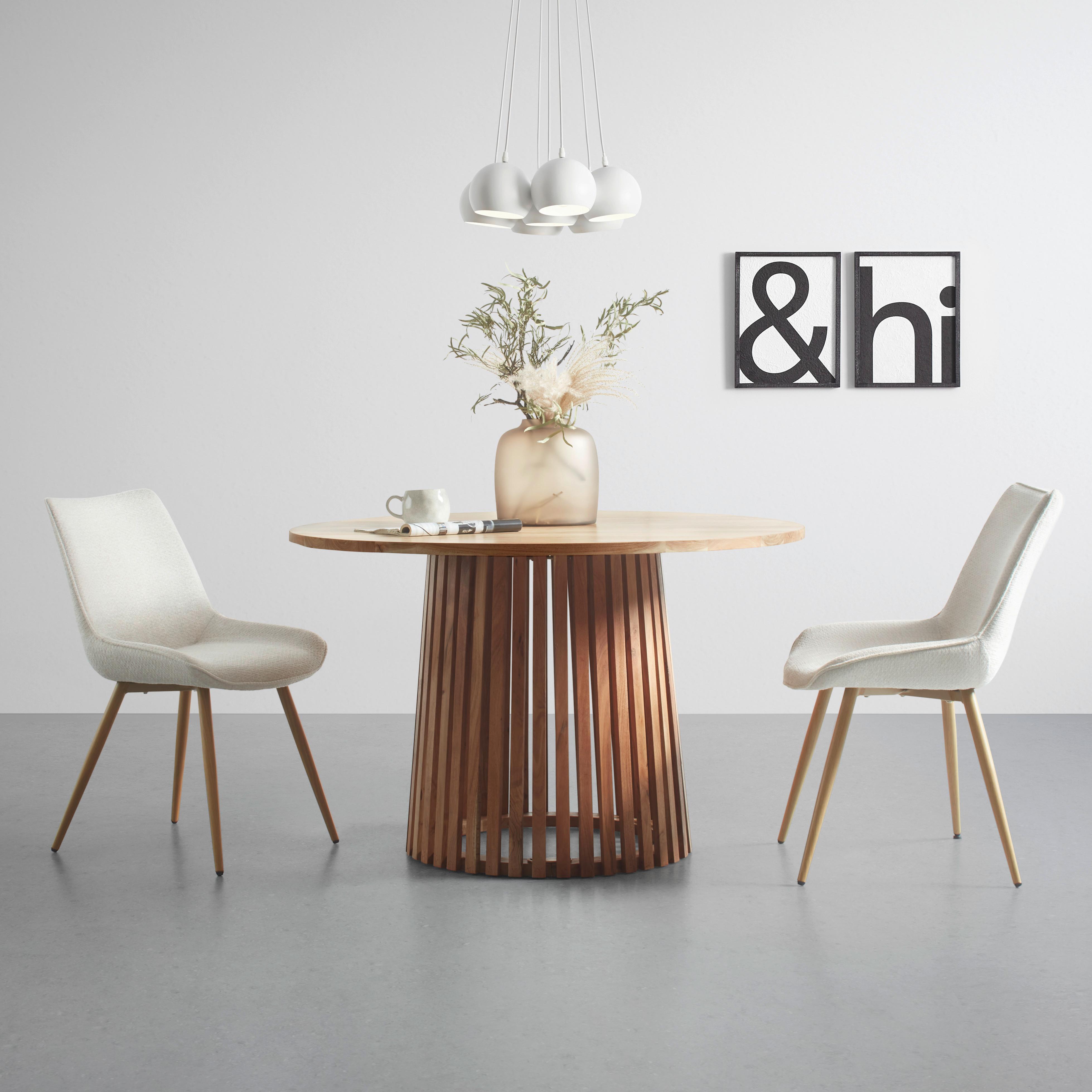 MATBORD NOEL - naturfärgad, Modern, trä (120/120/76cm) - Zandiara