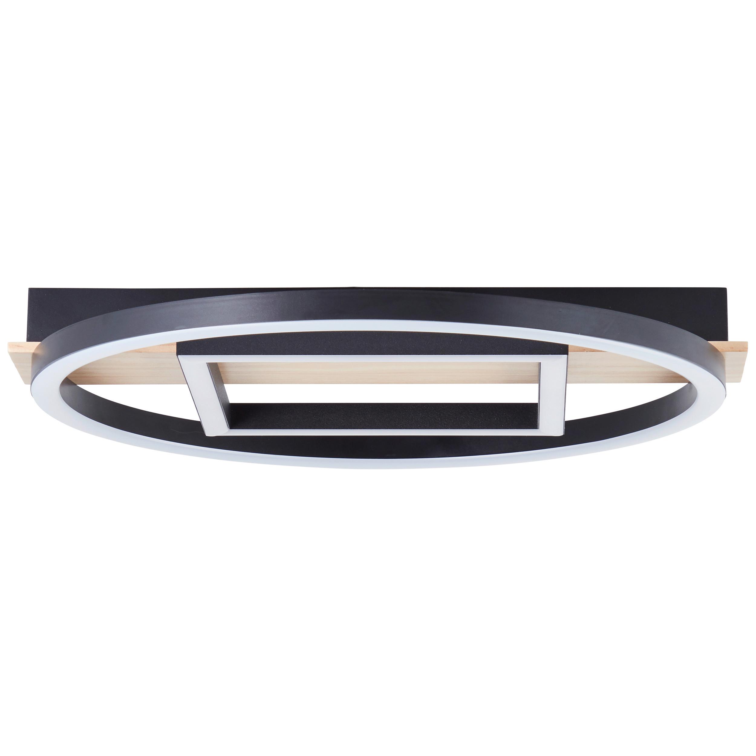 LED-Paneel Maureen Braun/Schwarz ca. 24 Watt - Schwarz/Braun, Design, Holz/Kunststoff (5/39/37cm) - Brilliant