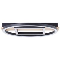 LED-Paneel Maureen Braun/Schwarz ca. 24 Watt - Schwarz/Braun, Design, Holz/Kunststoff (5/39/37cm) - Brilliant