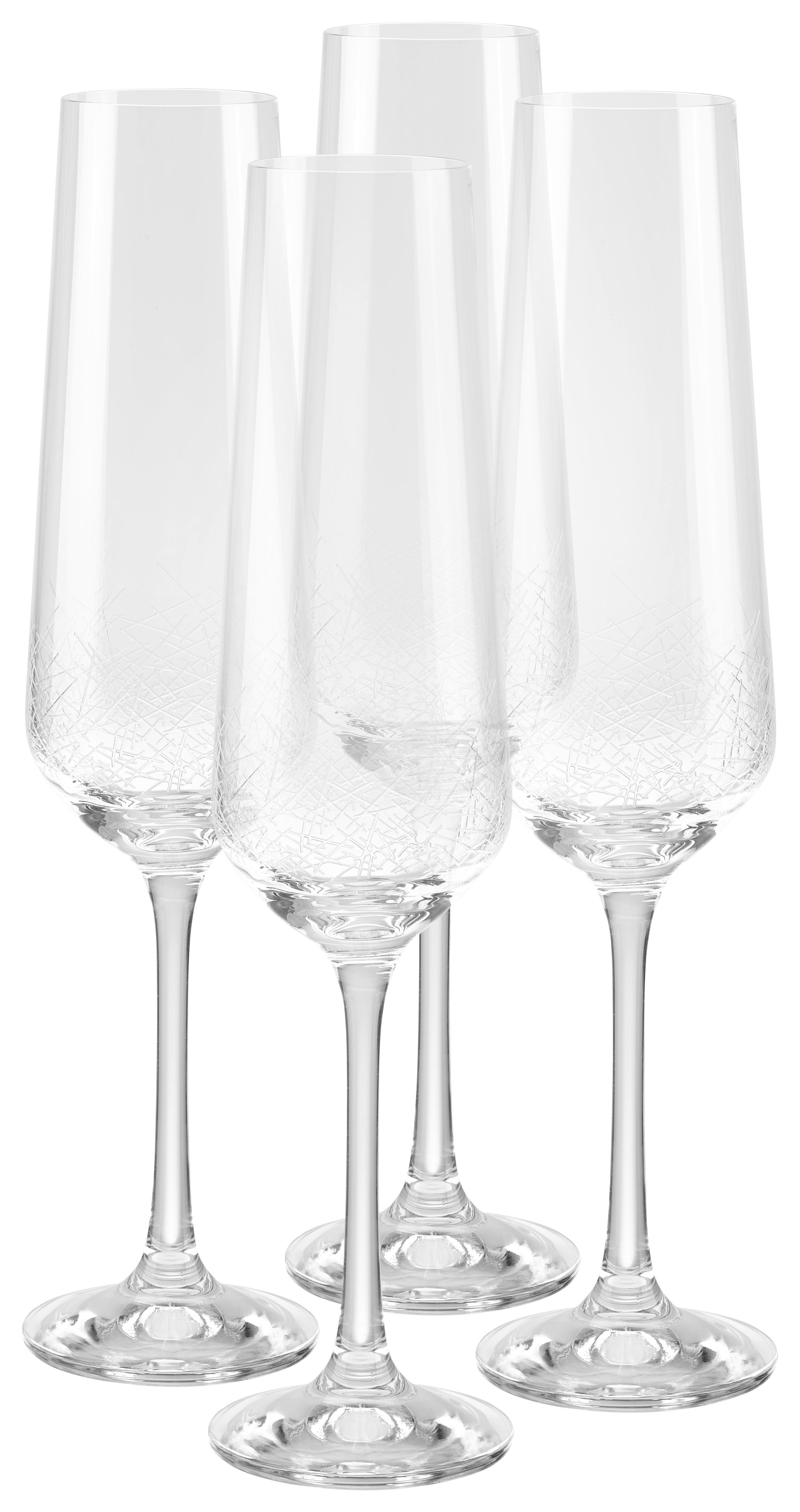 Set pahare Crystal chic - clar, Modern, sticlă (0,2l) - Premium Living