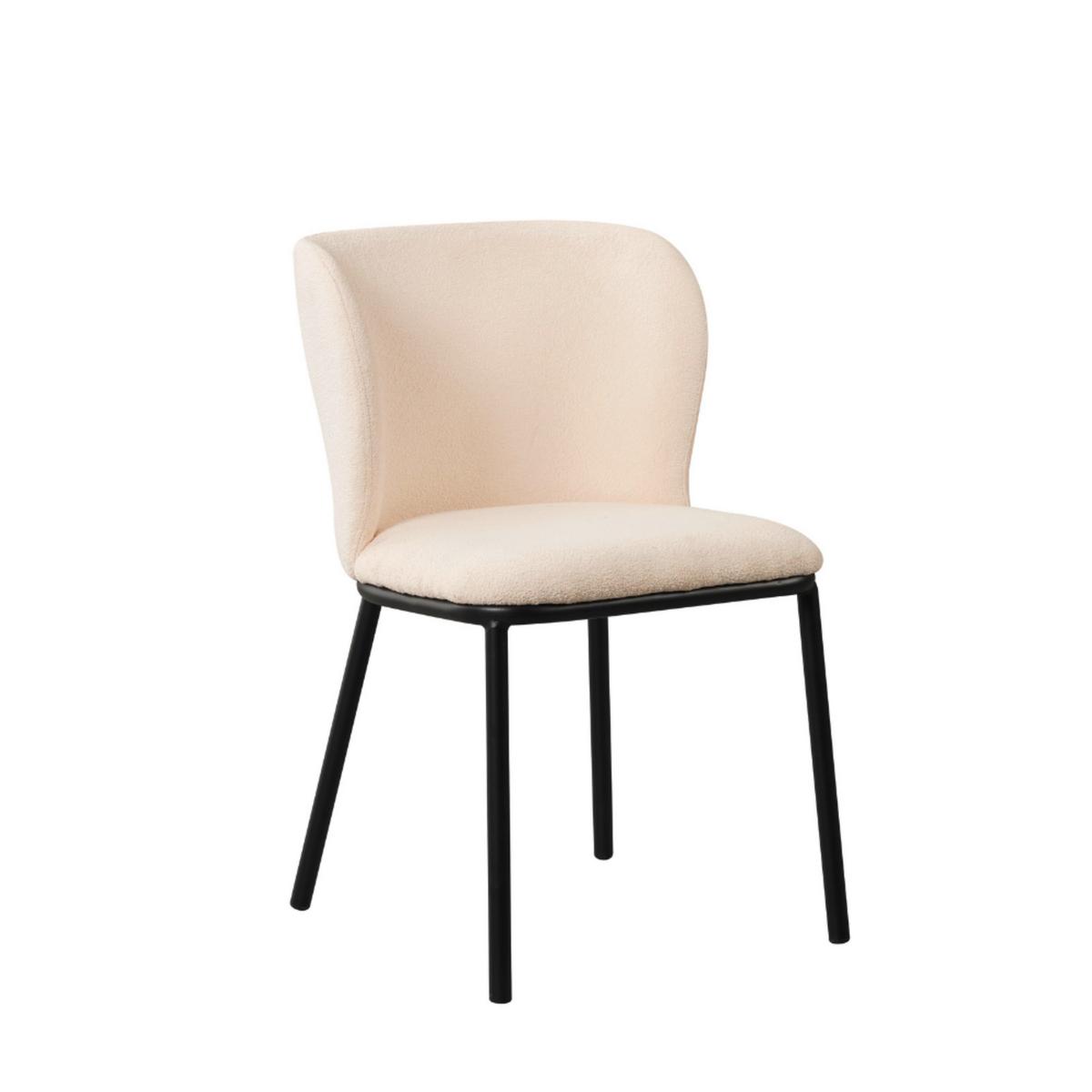 Stuhl-Set Bourges Weiß - Schwarz/Weiß, MODERN, Textil/Metall (52/80/44cm) - MID.YOU