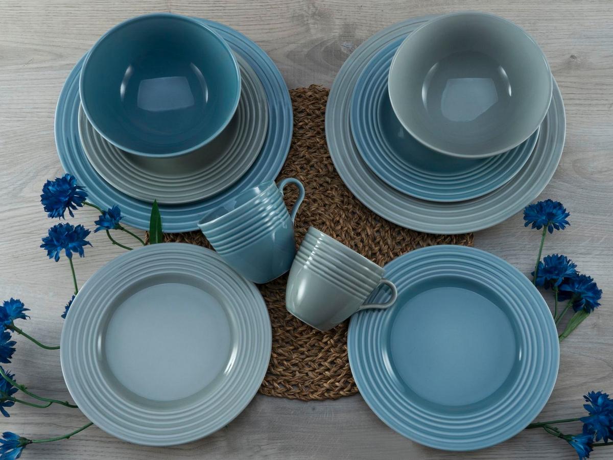 Kombinirani Servis Stripes, 16-Delni - večbarvno, Basics, keramika - Creatable