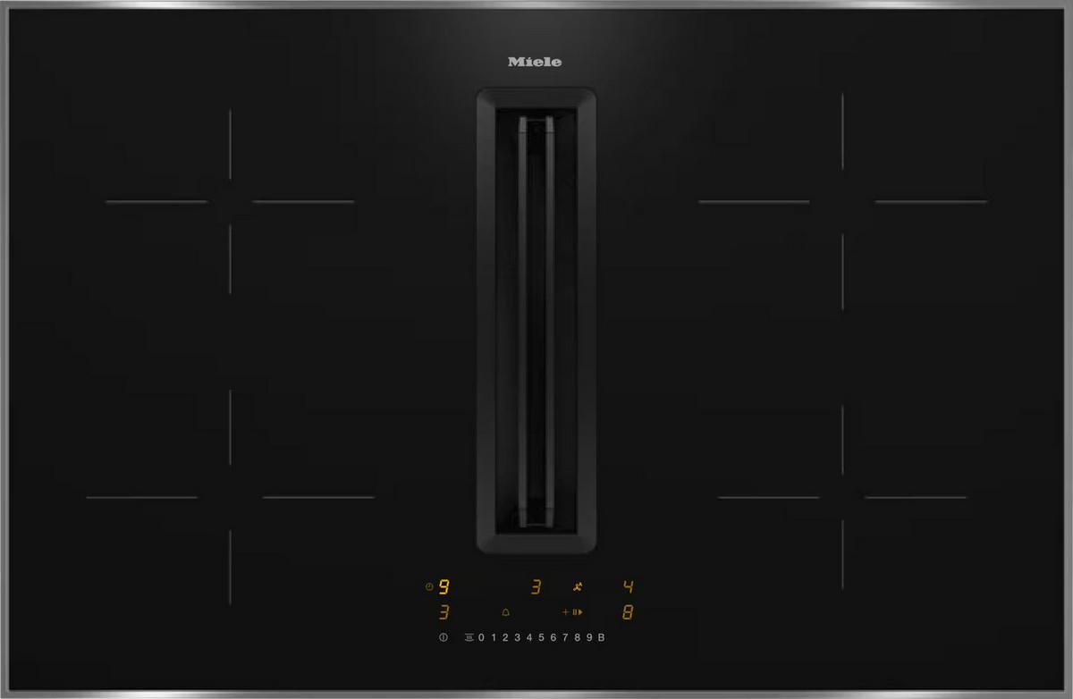 Kochfeld-Dunstabzug-Kombi KMDA7272FR-U - Edelstahlfarben/Schwarz, MODERN, Glas/Metall (80,6/19,4/52,6cm) - Miele