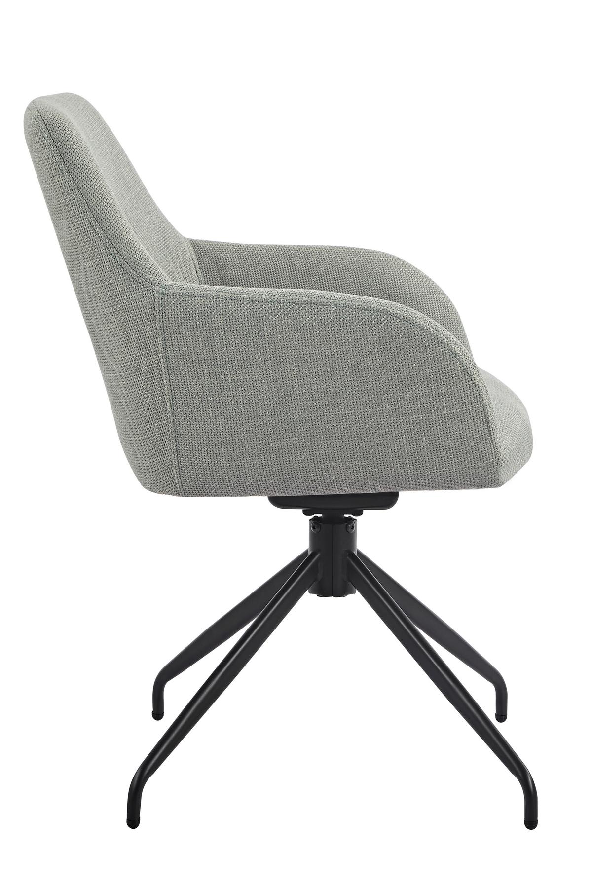 ARMLEHNSTUHL-SET TRIEST S 2ER-SET - Schwarz/Mintgrün, MODERN, Textil/Metall (56/83/60cm) - MID.YOU