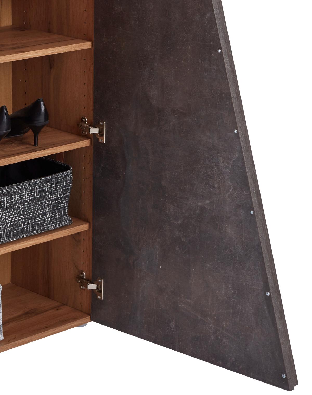 Omara Za Čevlje Venedig, Temno Siva, Hrast - temno siva/črna, Moderno, umetna masa/leseni material (70/196/35cm) - Mömax