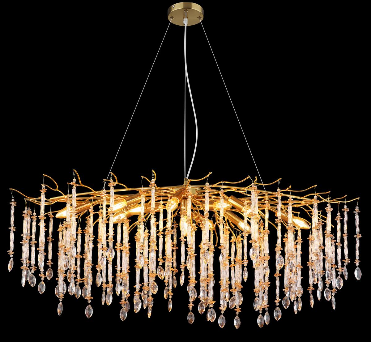 Hängeleuchte 64142h2 Gloria - Klar/Transparent, Konventionell, Glas/Kunststoff (120/50/120cm) - Globo