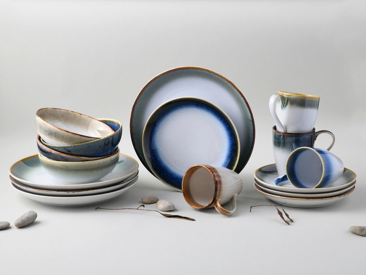 Kombinirani Servis Cascade Bunt, 16-Delni - večbarvno, Basics, keramika - Creatable