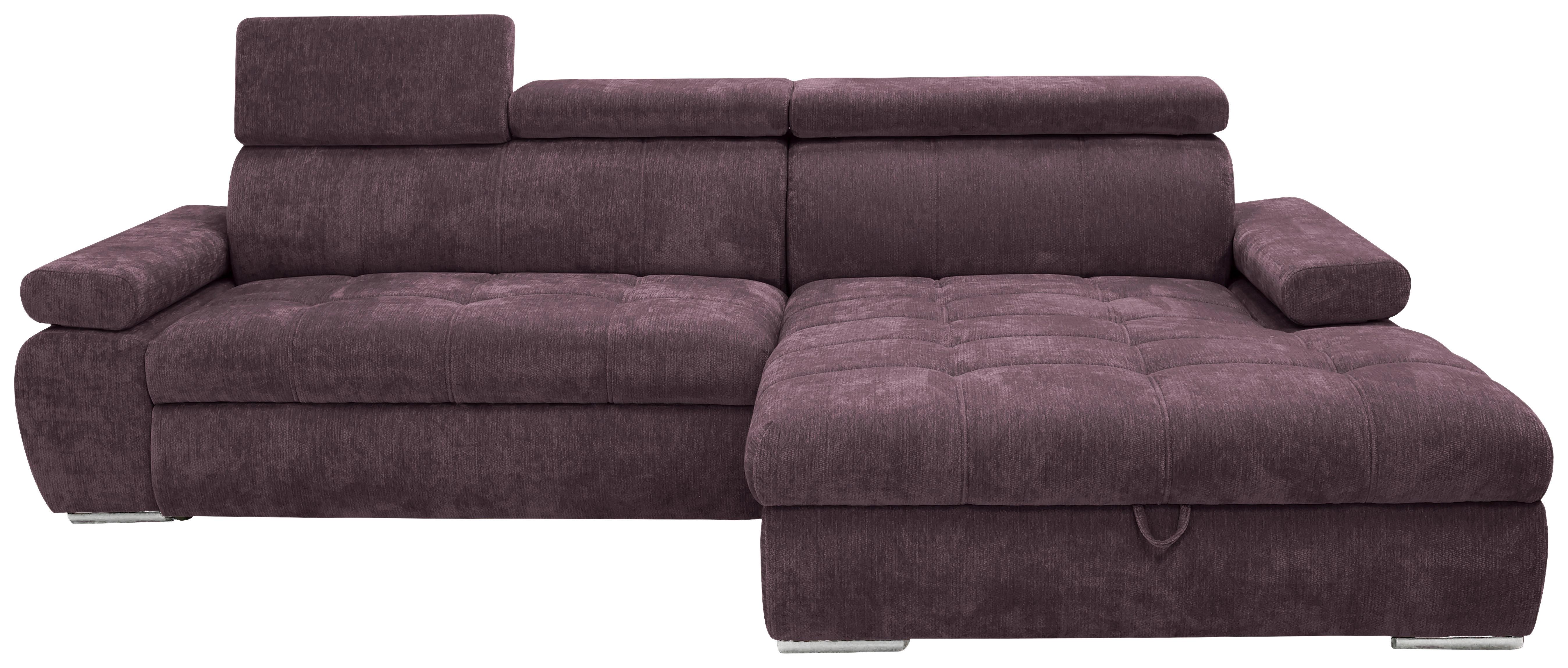 Kutna Garnitura Vegas - srebrne boje/boje kupine, Design, drvo/tekstil (294/173cm) - Modern Living
