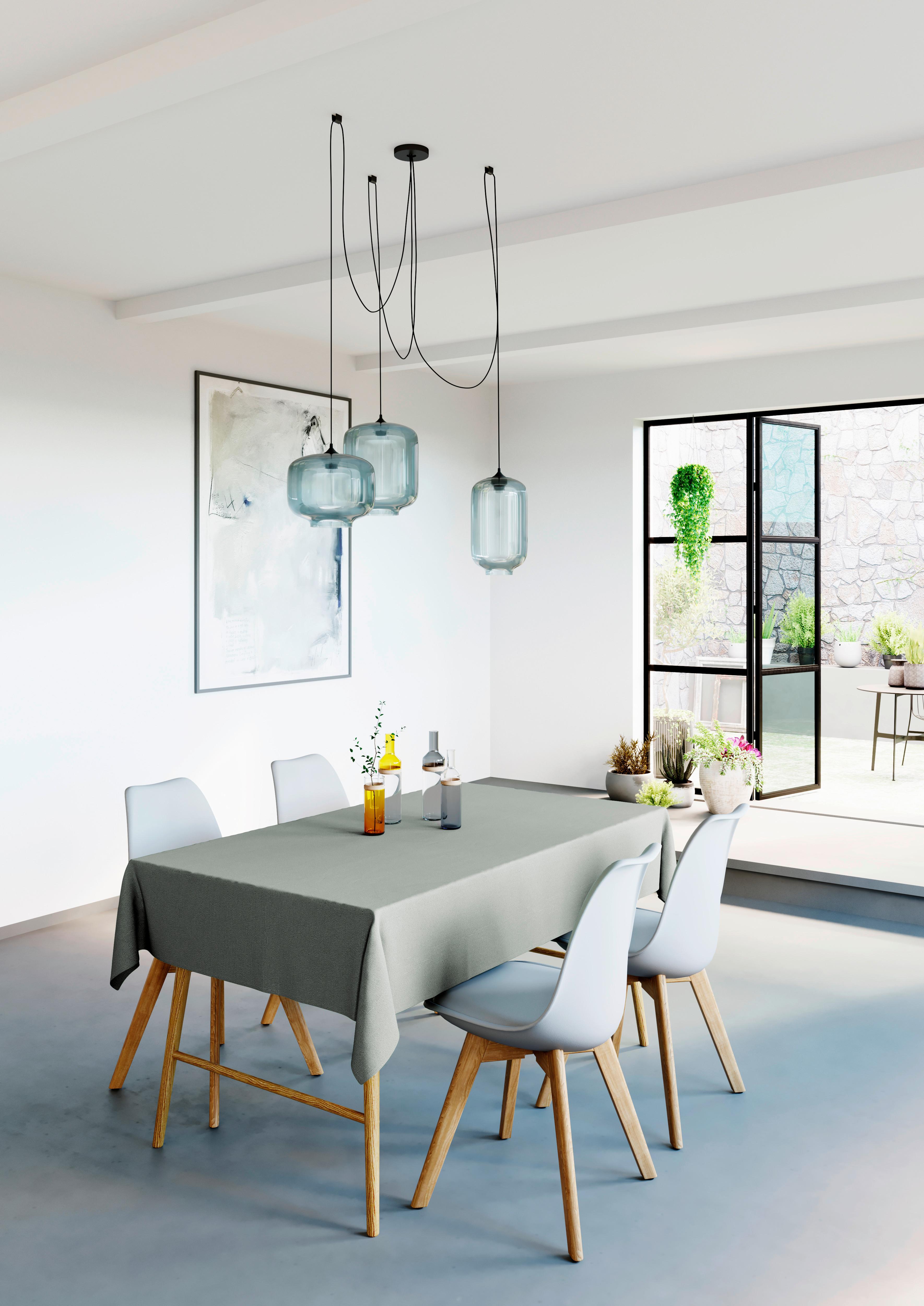 Tischdecke Waltraud Hellgrau ca. 135x240cm - Hellgrau, Textil (135/240cm)