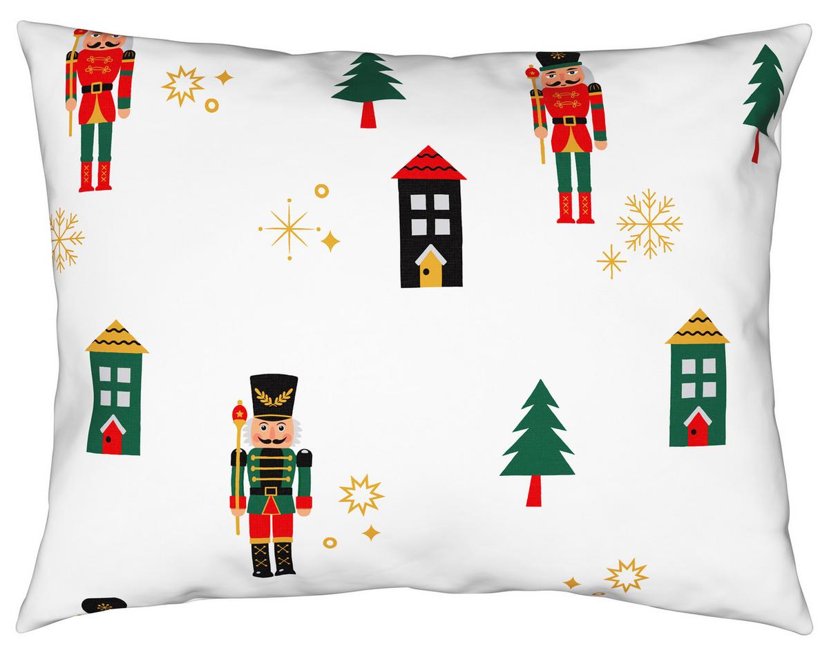 Ágyneműhuzat-garnitúra Nussknacker - piros/fehér, textil (140/200cm) - Modern Living