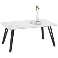 Couchtisch in Weiss - Weiss/Schwarz, Modern, Holzwerkstoff/Metall (100/45/60cm) - Mömax