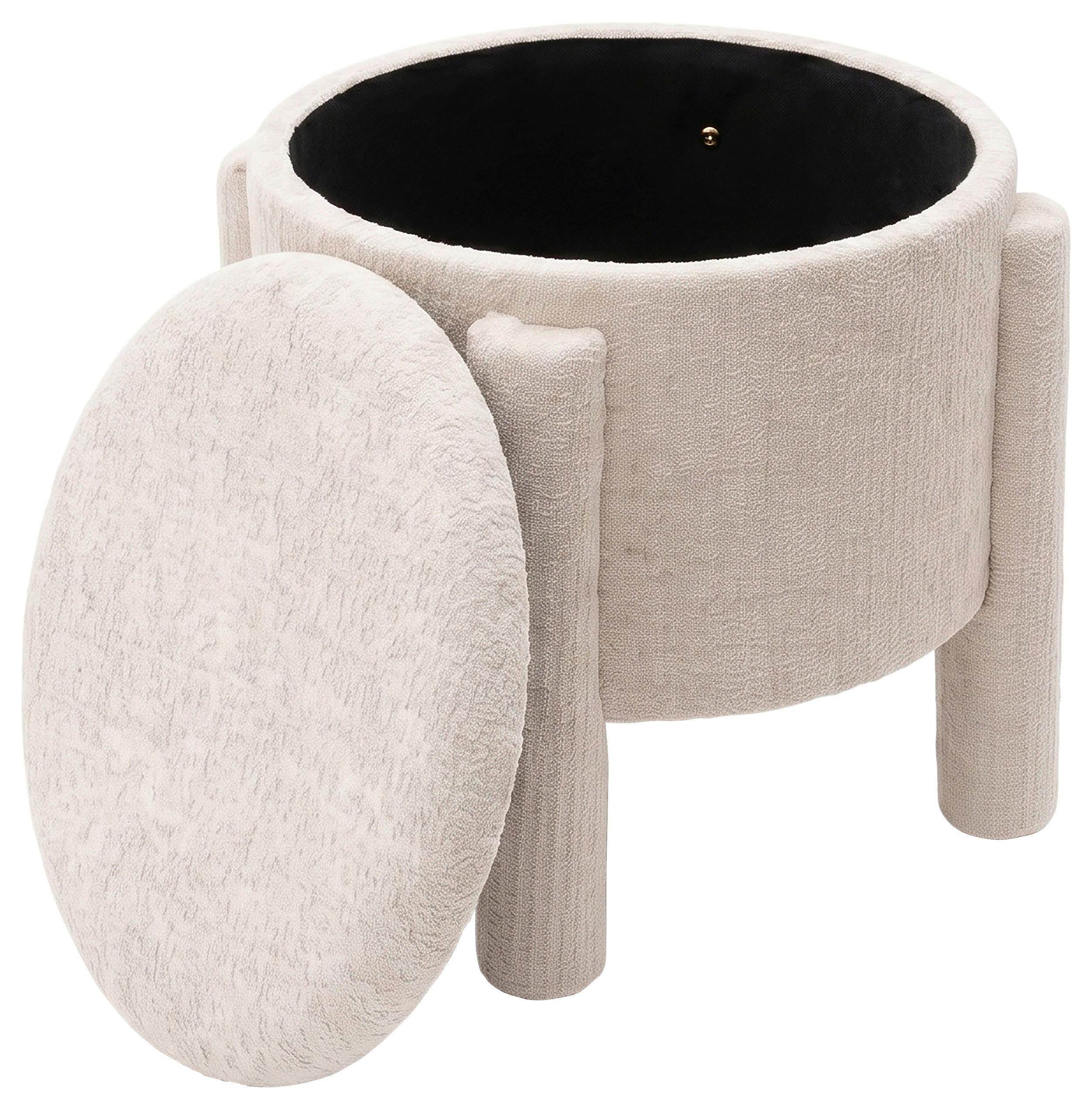 Ülőke Deho - bézs, Modern, textil/fa (40/38cm)