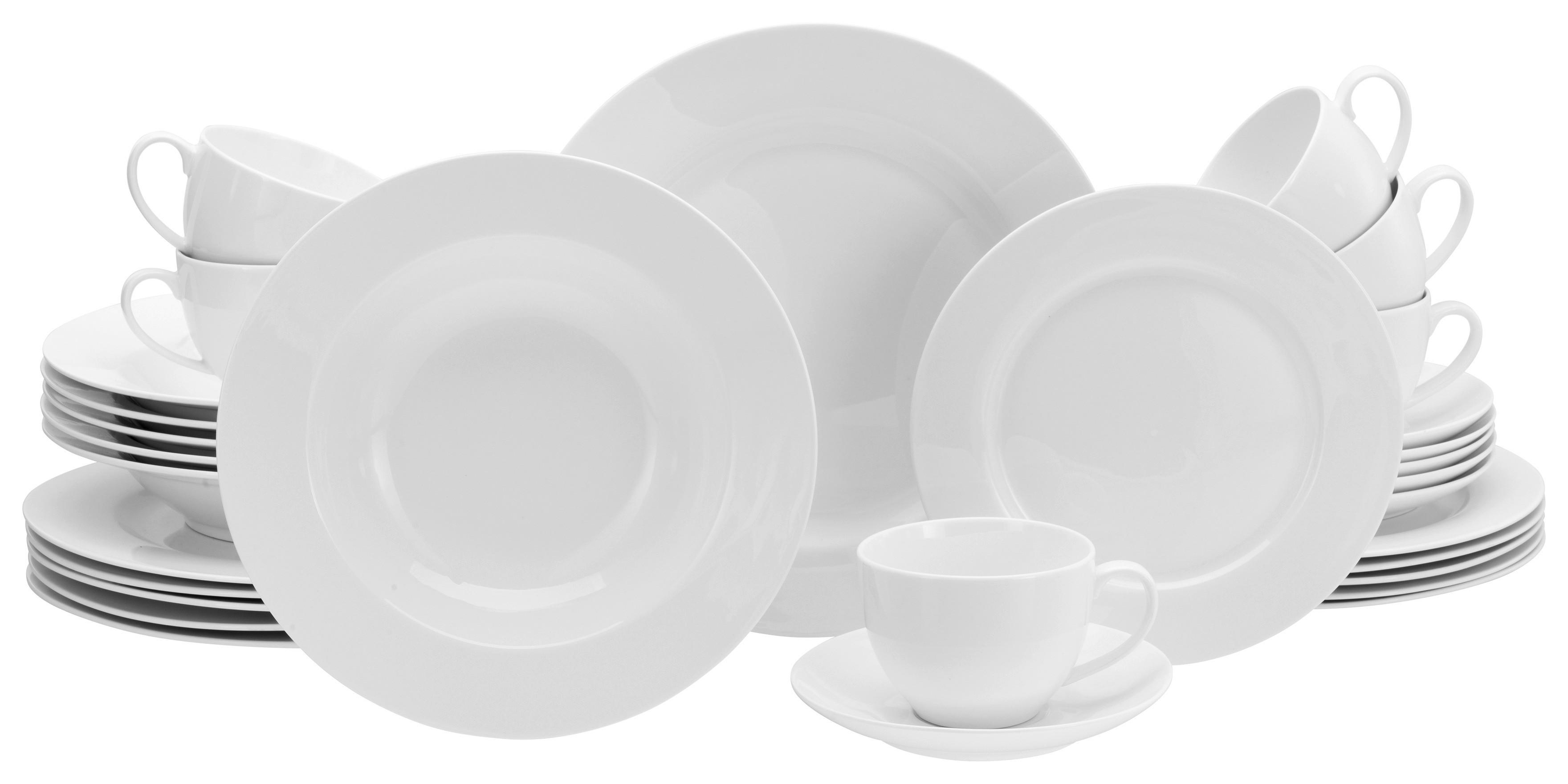 Kombinált Étkészlet Fleur Royal - krémszínű, Basics, kerámia - Creatable