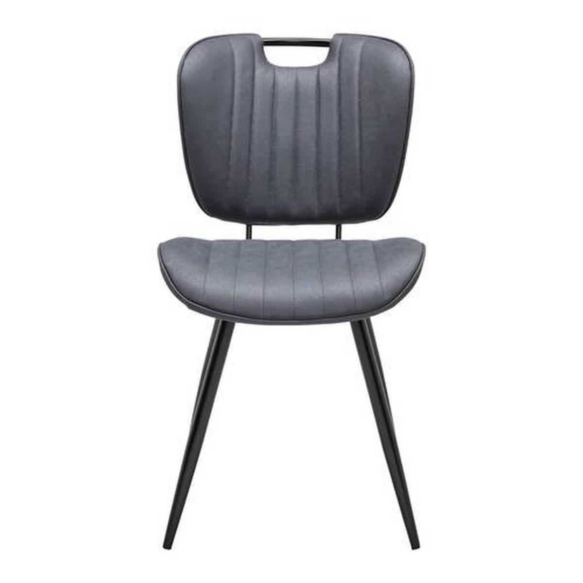 KRZESŁO HINA - czarny/szary, Modern, metal/drewno (46/84/57cm) - Bessagi Home