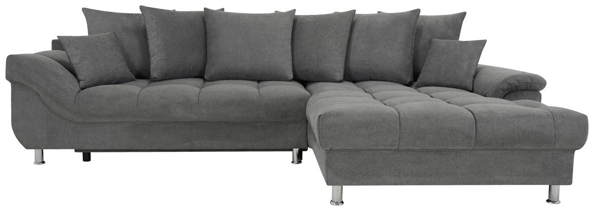 Sarokkanapé Erice - sötétszürke, Design, textil (312/198cm) - Livetastic