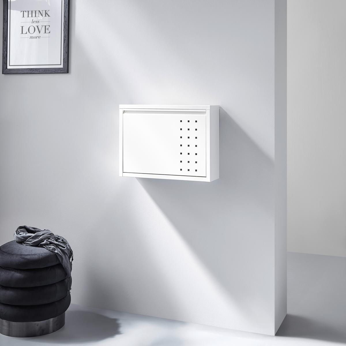 Schuhkipper in Weiss - Weiss, Modern, Metall (50/37/15cm) - Mömax