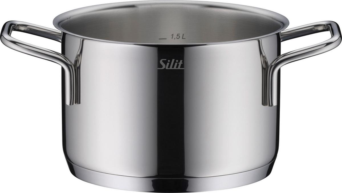 Kochtopfset Silit Extra Cook Edelstahlfarben, 7-teilig - Edelstahlfarben, KONVENTIONELL, Metall (29,8/54,5/23,8cm) - Silit