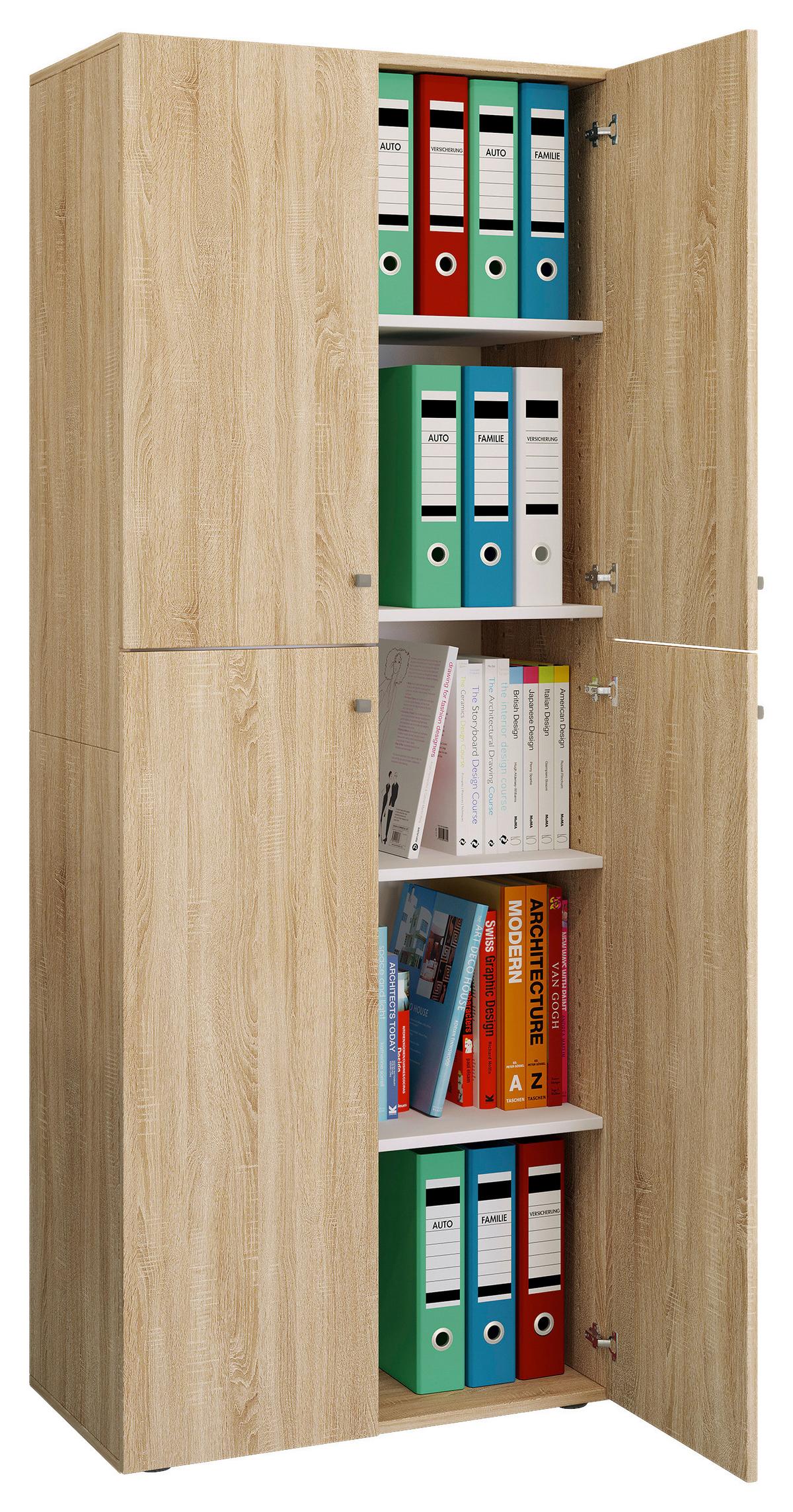 Aktenschrank Lona Eichefarben - Eichefarben, KONVENTIONELL, Holzwerkstoff (70/182/37cm) - MID.YOU
