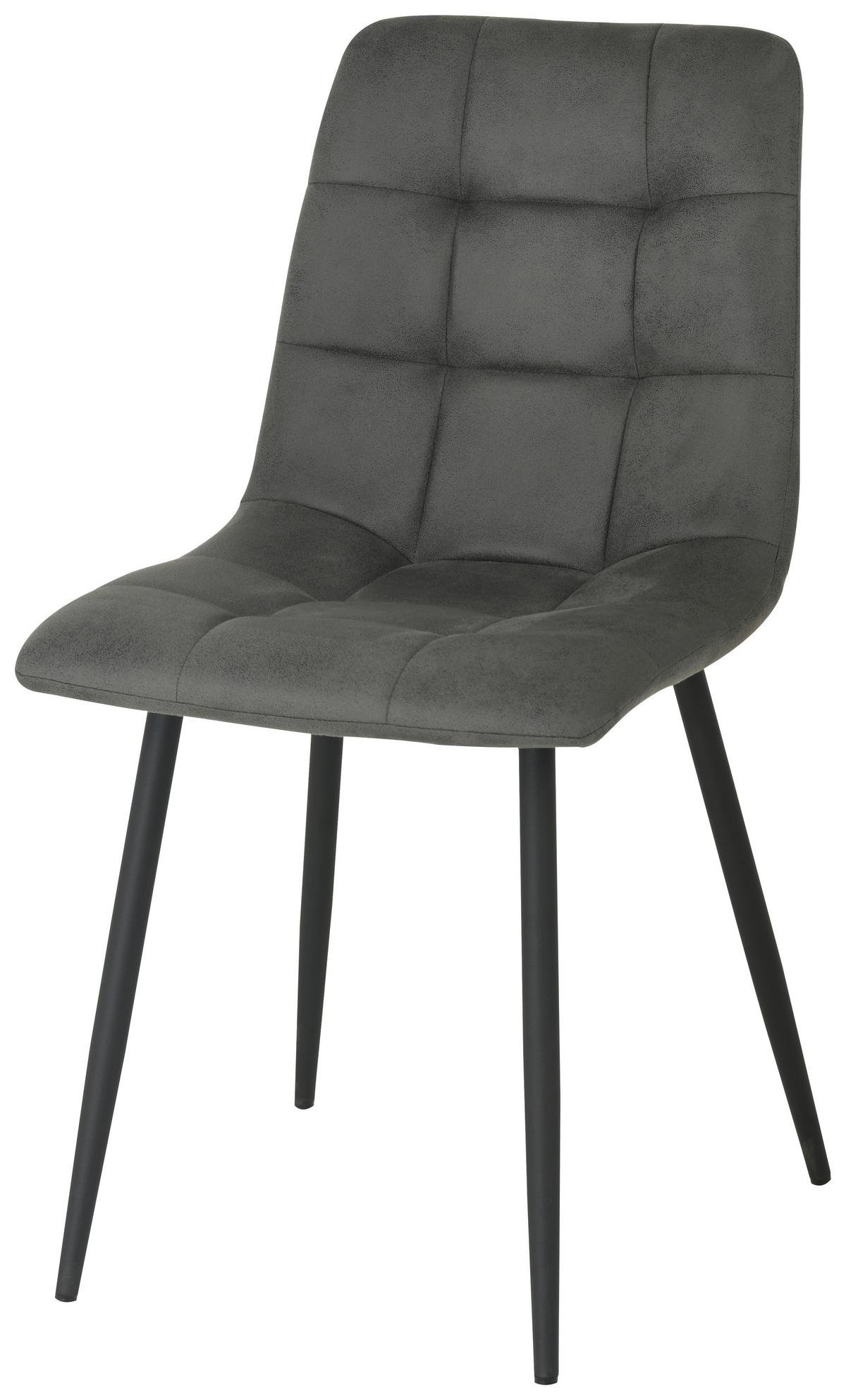 Scaun NINO - negru/gri, Modern, lemn/metal (45/88/54,5cm) - Based