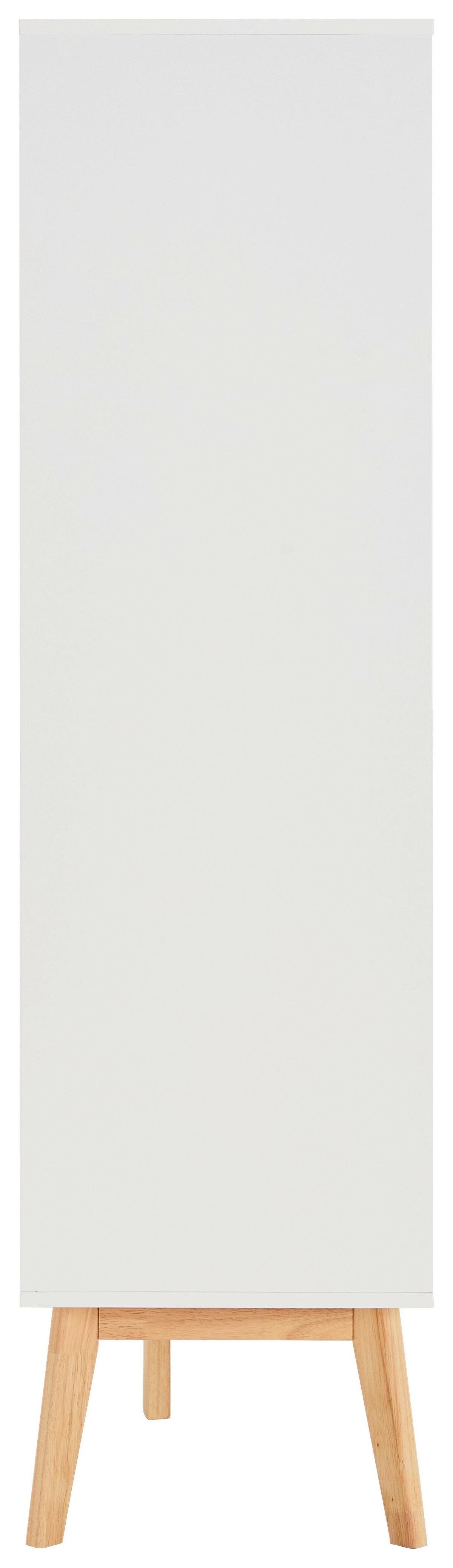 KOMODA WYSOKA KOPA - kolor naturalny/biały, Design, materiał drewnopochodny/drewno (100/149/40cm) - MID.YOU