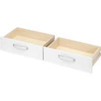 Schubkasteneinsatz in Weiß Hochglanz 2er Set - Weiß, MODERN, Holzwerkstoff/Kunststoff (56.6cm) - Premium Living