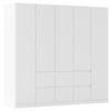 DULAP  USI ROTATIVE MAINZ - alb, Basics, material pe bază de lemn (226/210/54cm) - Modern Living