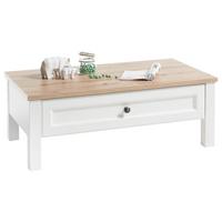 STOLIK KAWOWY TOSKANA - kolor dębowy/biały, Basics, materiał drewnopochodny/metal (110/60/40cm) - MID.YOU