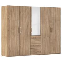 Omara S Klasičnimi Vrati Evelyn, Barva Hrasta - hrast sonoma, Design, umetna masa/steklo (251/197/60cm) - Novel