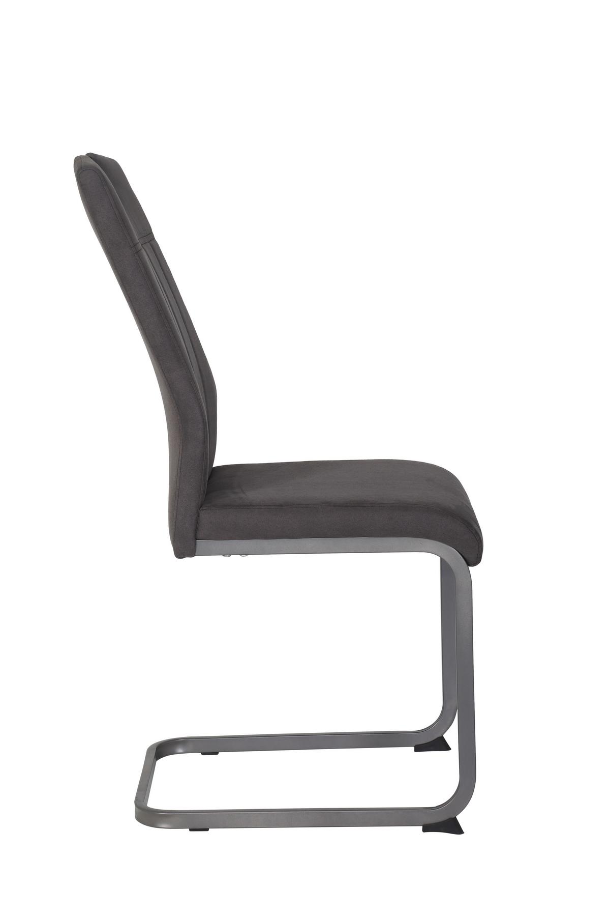 SCHWINGSTUHL-SET CHRISTINA II S 4ER-SET - Anthrazit/Grau, MODERN, Textil/Metall (44/61/98cm) - MID.YOU