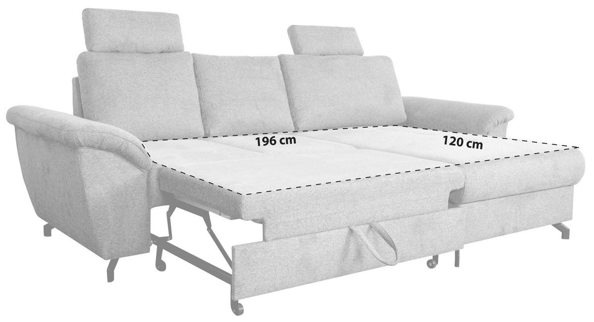 Coltar LILLE C - albastru/gri, Modern, textil (263/110/156cm) - Ondega