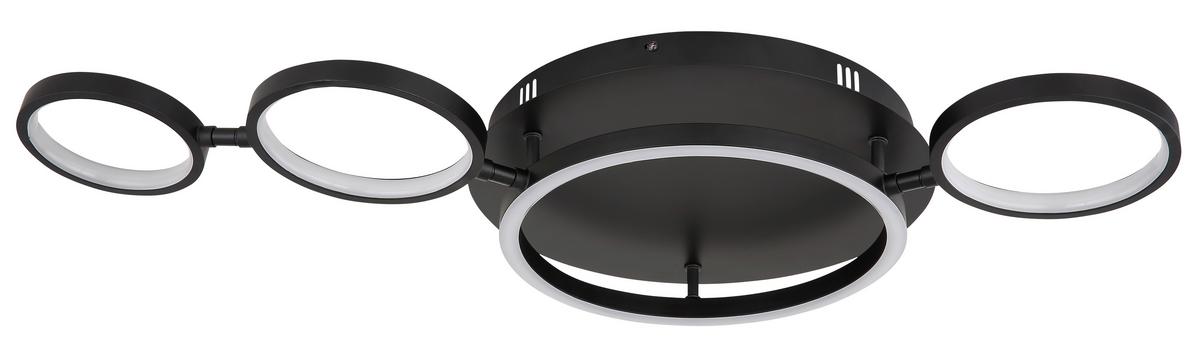 Led Mennyezeti Lámpa 67252-23 - fekete/opál, Design, műanyag/fém (79/39/11,5cm) - Globo