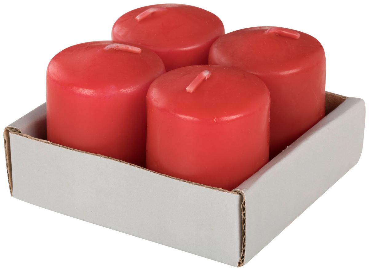 Velika Sveča Katrinja - roza/rdeča, parafin (3,8/5cm) - Modern Living