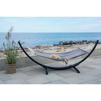 Hängematte Tripoli Schwarz - Schwarz, MODERN, Holz/Kunststoff (12/320cm) - Gardenson
