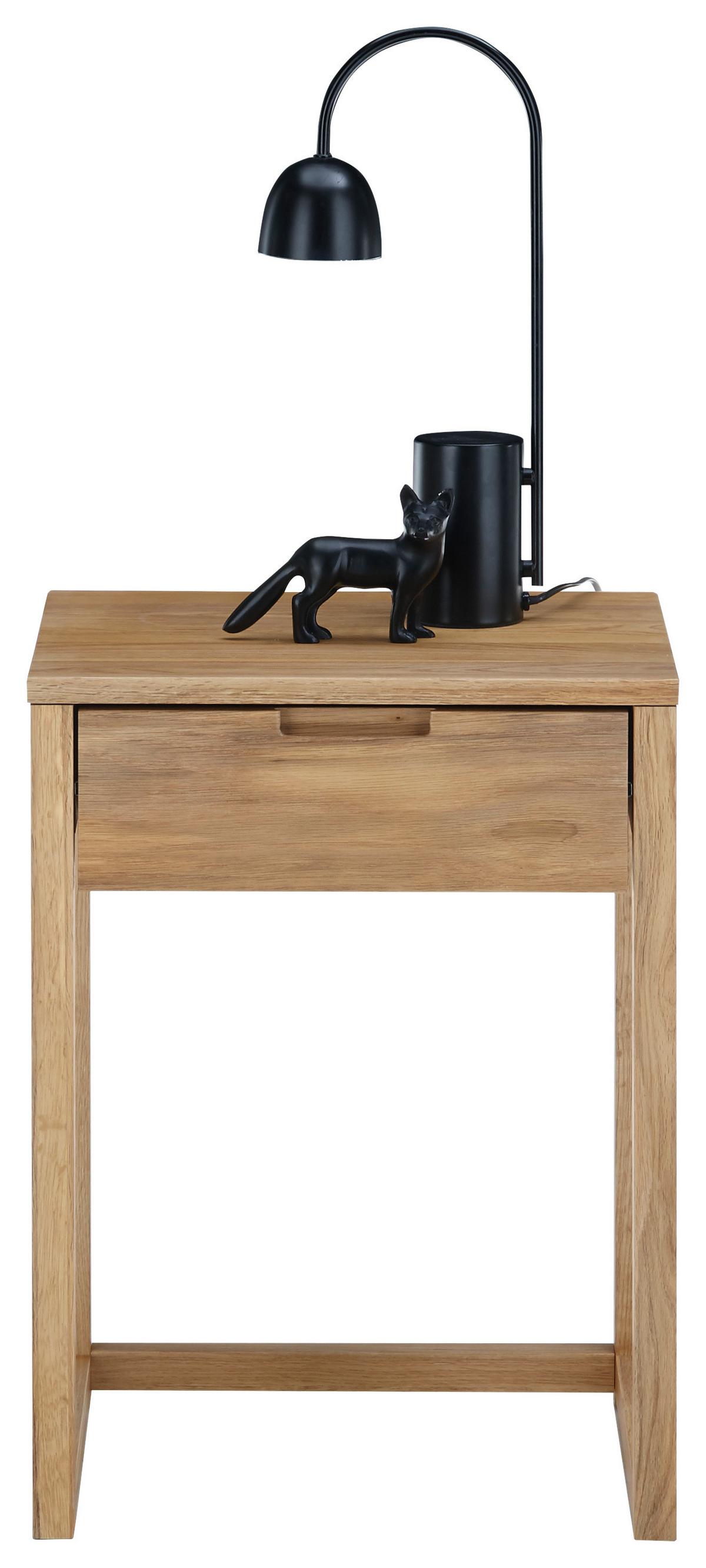 SZAFKA NOCNA JALAPA - kolor dębowy, Basics, drewno (45/60/40cm)
