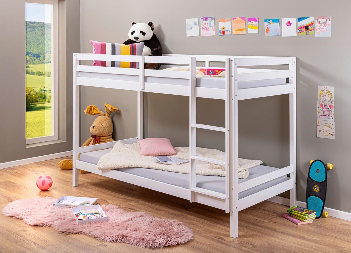 Etagenbett Sweet Dream ca. 90x200 cm Weiß - Weiß, MODERN, Holz (90/200cm) - MID.YOU