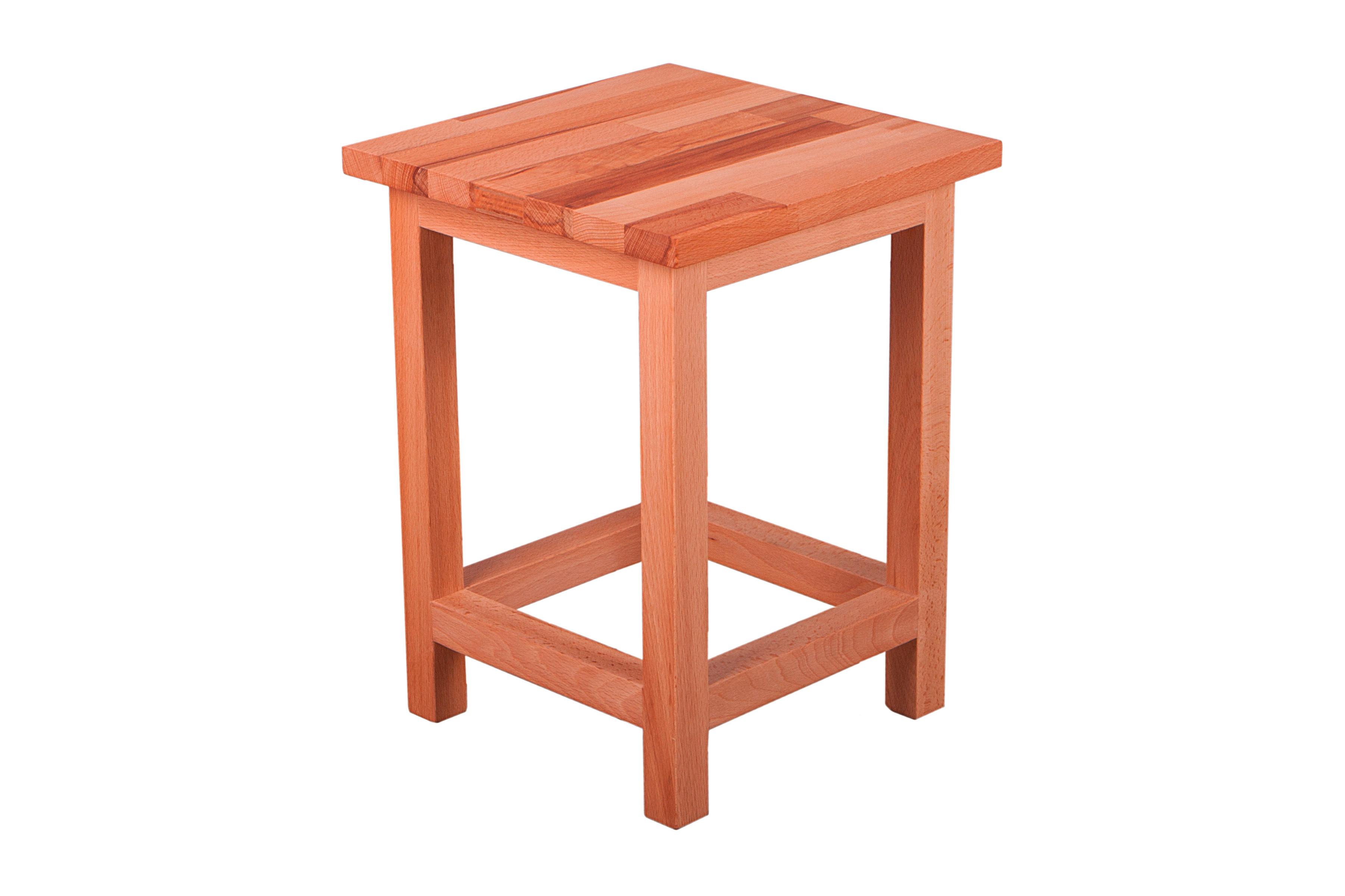 Hocker Marco ca. 30x30x40 cm Holz geölt - Kernbuche, Basics, Holz (30/40/30cm) - Gardenson