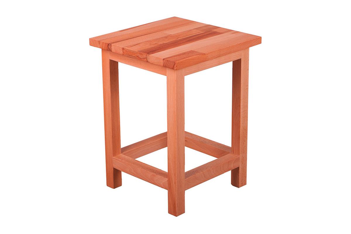 Hocker Marco ca. 30x30x40 cm Holz geölt - Kernbuche, Basics, Holz (30/40/30cm) - Gardenson