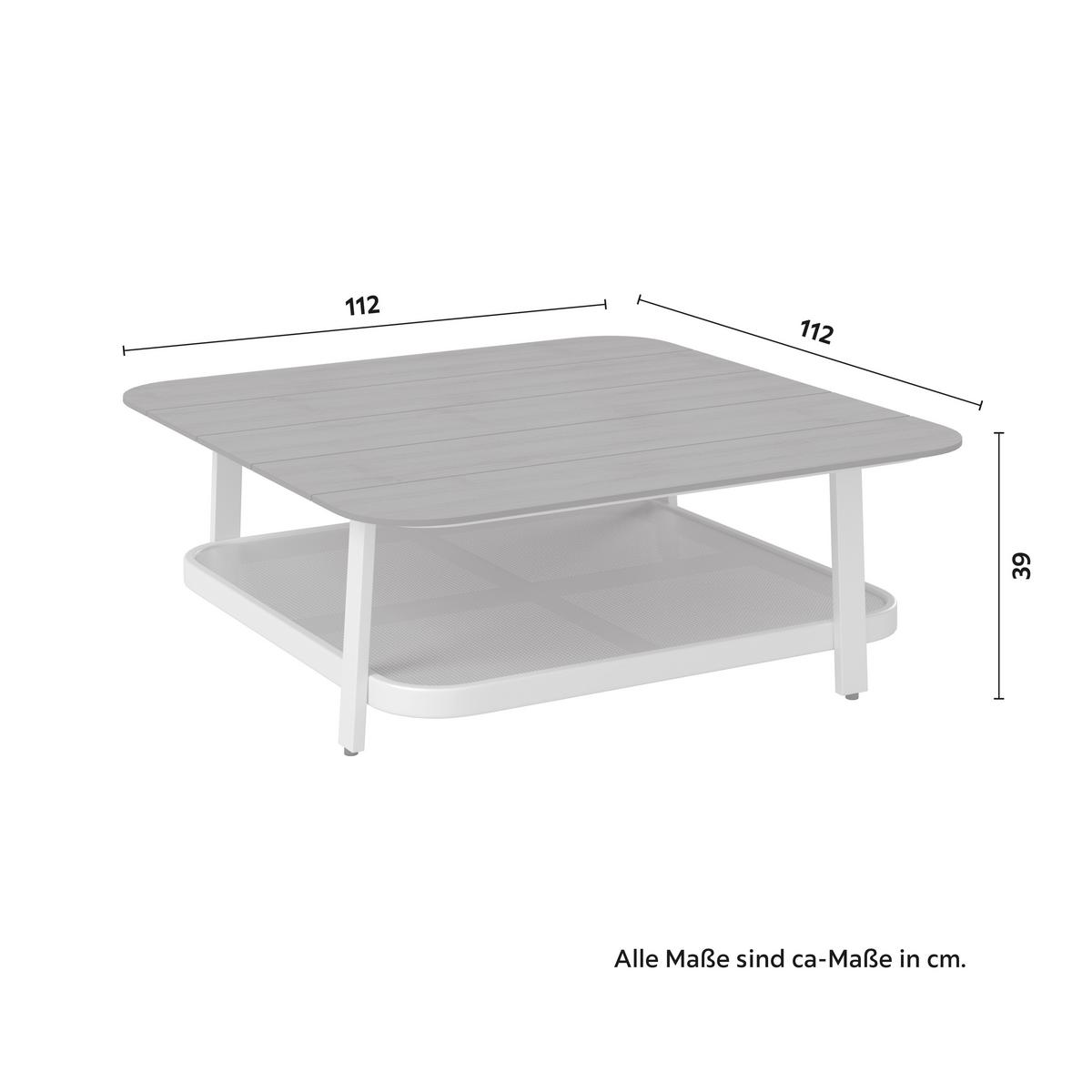 ENSEMBLE LOUNGE MARA - Weiss/Dunkelgrau, Modern, Kunststoff/Textil (269/269cm) - Bessagi Garden