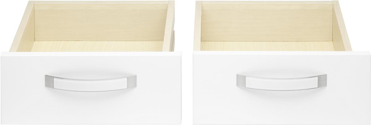Set 2 Ladice Ducato - bijela, Moderno, drvni materijal/metal (39.4/34.9/36.5cm) - Premium Living