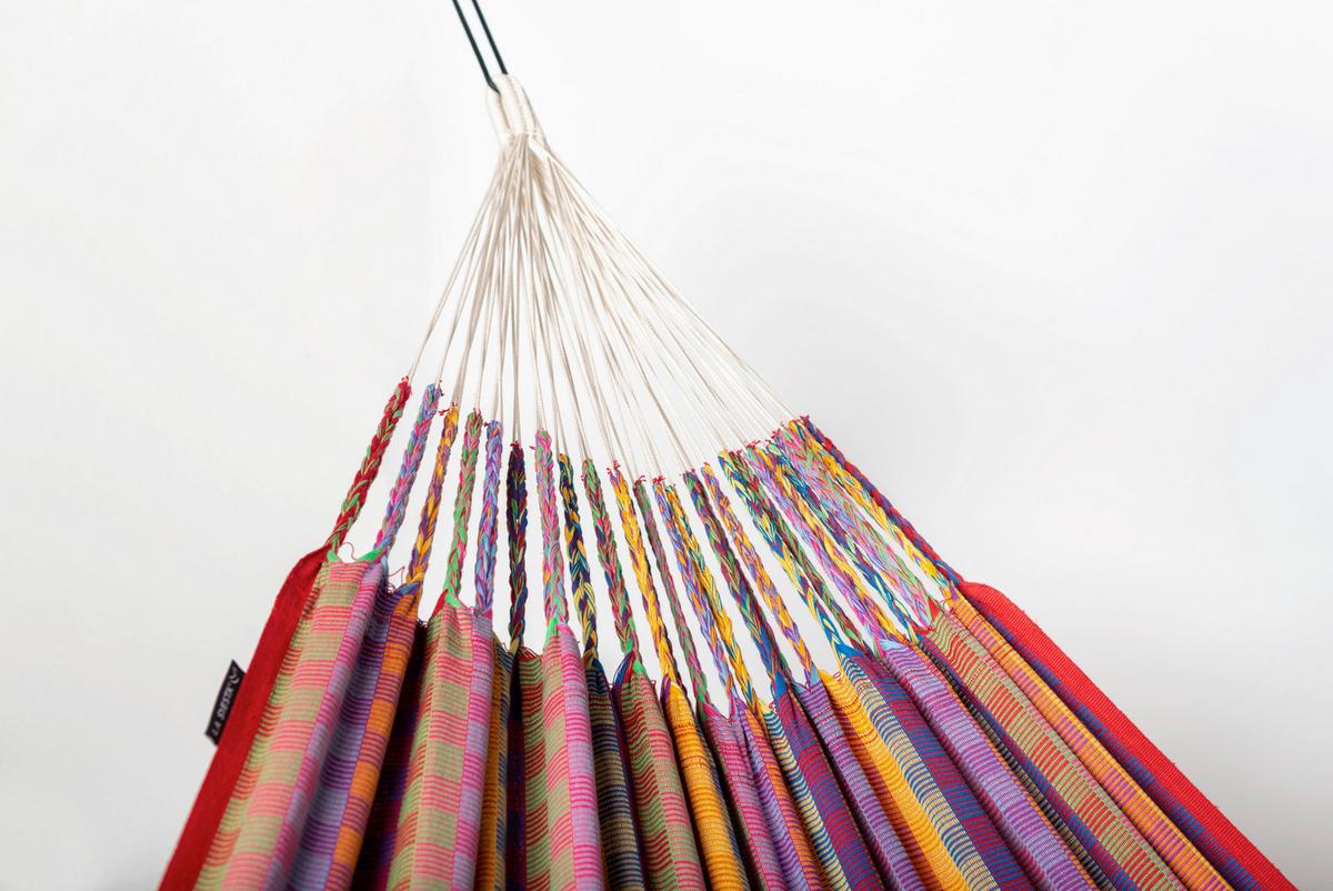 Hängematte Kingsize Hammock Multicolor - Blau/Gelb, KONVENTIONELL, Textil (180/400cm) - La Siesta