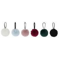Dekorativni Obesek Fluffy - rdeča/svetlo modra, Moderno, tekstil (7cm) - Mömax