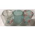 Kerzenhalter Windlicht aus Glas, 3er Set - (5,7/6,7cm)