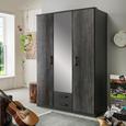 Drehtürenschrank in Graphitfarben - Graphitfarben, KONVENTIONELL, Holzwerkstoff/Kunststoff (135/199/58cm) - Modern Living Drehtürenschrank in Graphitfarben - Graphitfarben, KONVENTIONELL, Holzwerkstoff/Kunststoff (135/199/58cm) - Modern Living