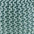 Pouf in Mint Ø ca. 50 'Martin' - Blau, MODERN, Textil (50/50/30cm) - Bessagi Home Pouf in Mint Ø ca. 50 'Martin' - Blau, MODERN, Textil (50/50/30cm) - Bessagi Home