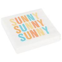 Cocktailserviette Linda in Multicolor ca. 25x25cm - Blau/Weiss, Konventionell, Papier (25/25cm)