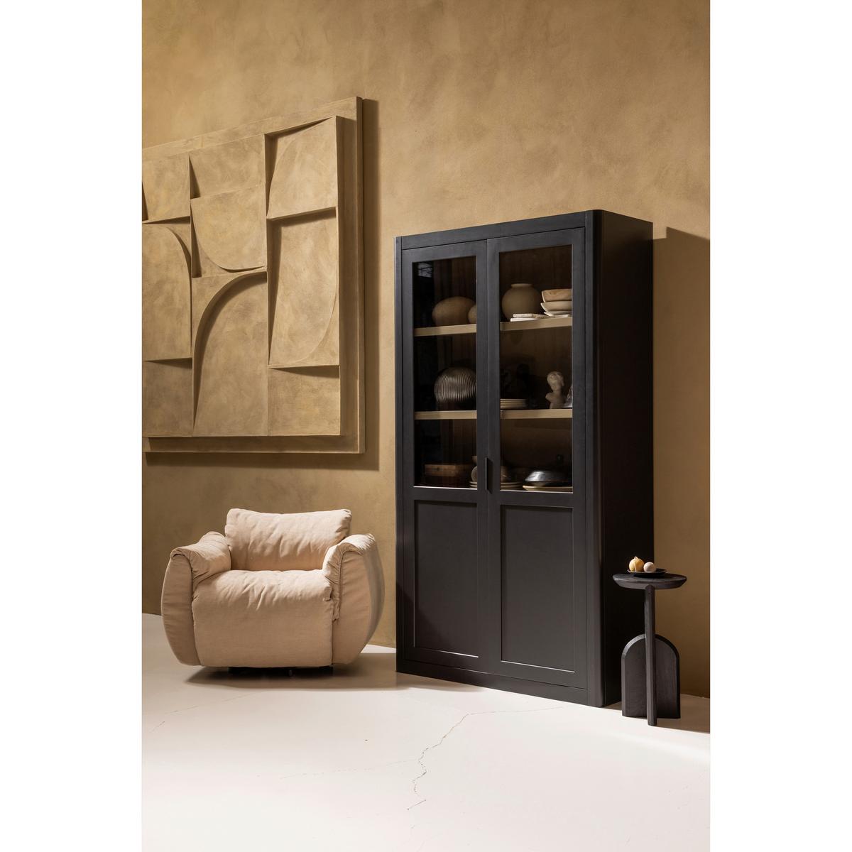 Beistelltisch Kioni Schwarz L: 30 cm - Schwarz, Design, Holz (30/30/58cm) - Livetastic