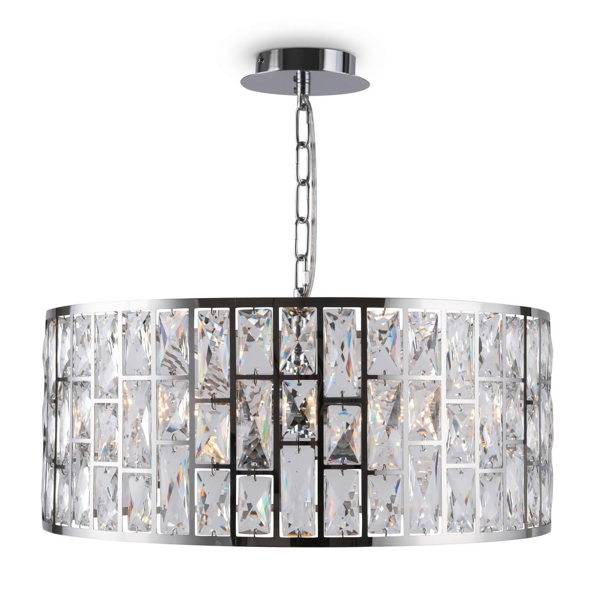 Kronleuchter Gelid Chromfarben max. 60 Watt - Chromfarben/Transparent, Trend, Glas/Metall (50/26.8cm) - MAYTONI