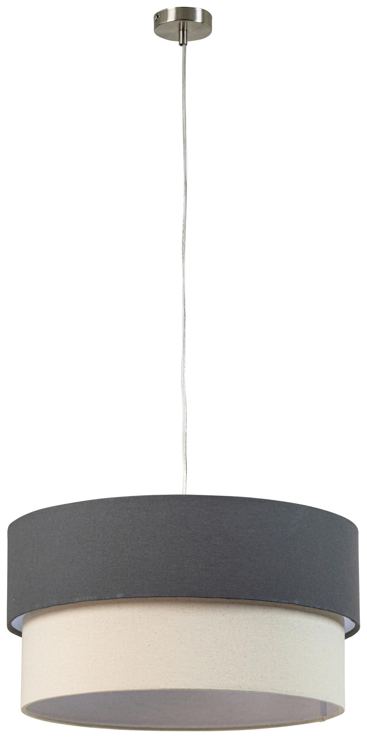 LAMPA WISZĄCA GINA - antracytowy/kolor naturalny, Design, tworzywo sztuczne/metal (45/120cm) - Novel